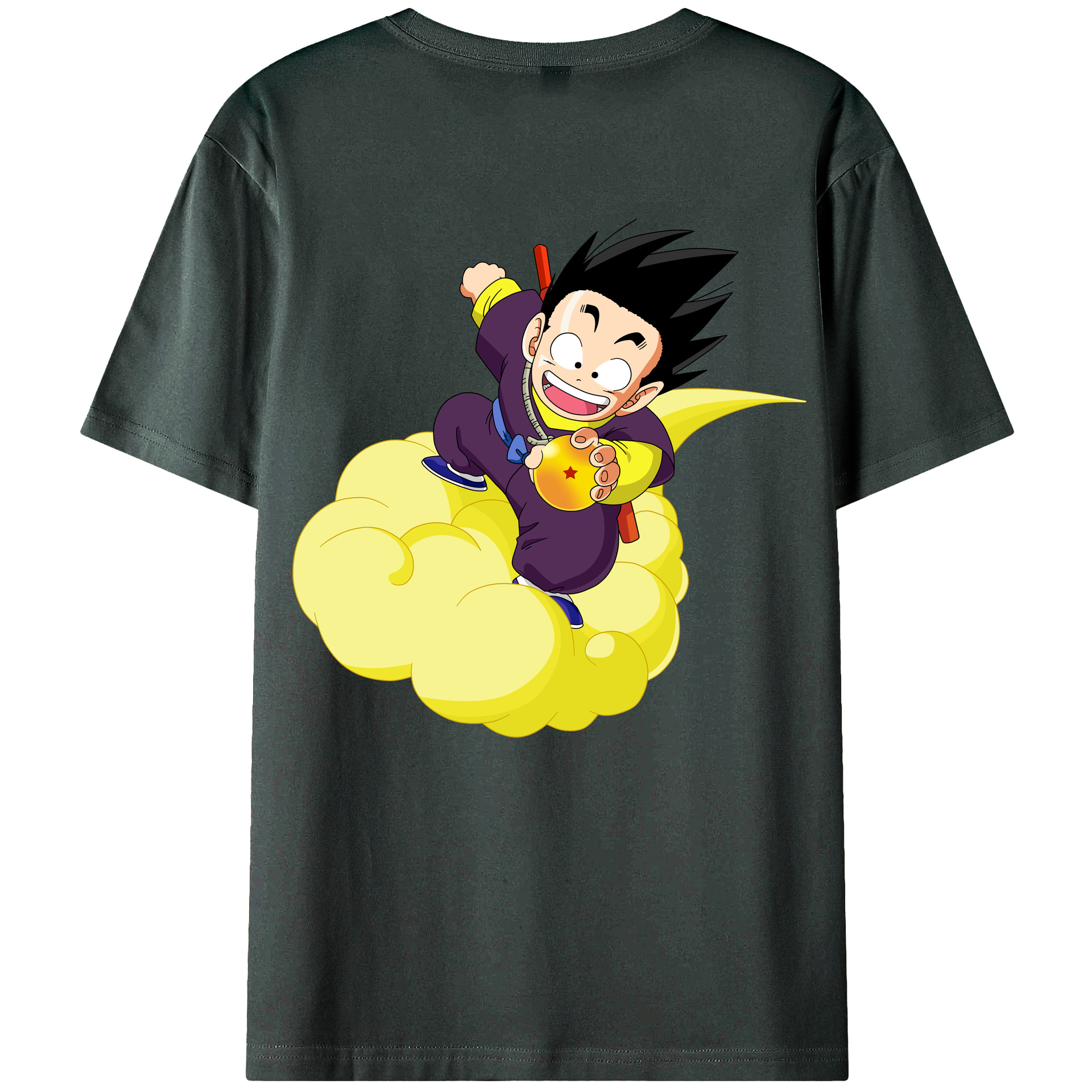 （画像用） ドラゴンボール 孫悟空（そん ごくう）Son Goku カカロット DRAGON BALL Kakarotto 綿100％ メンズ半袖Tシャツ（バックプリント） 通気性